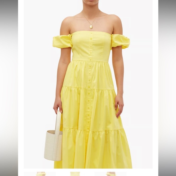 Staud Elio Yellow Dress Size 0 - Picture 1 of 5